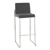 Fuji High Back 30" Fixed-Height Barstool - Set of 3