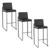 Fuji High Back 30" Fixed-Height Barstool - Set of 3