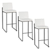 Fuji High Back 30" Fixed-Height Barstool - Set of 3