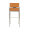 Fuji High Back 30" Fixed-Height Barstool - Set of 2