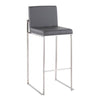 Fuji High Back 30" Fixed-Height Barstool - Set of 3