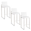 Fuji High Back 30" Fixed-Height Barstool - Set of 3