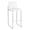 Fuji High Back 30" Fixed-Height Barstool - Set of 3