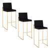 Fuji High Back 30" Fixed-Height Barstool - Set of 3