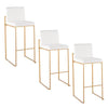 Fuji High Back 30" Fixed-Height Barstool - Set of 3