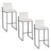 Fuji High Back 30" Fixed-Height Barstool - Set of 3