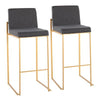 Fuji High Back Barstool - Set of 2