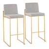 Fuji High Back Barstool - Set of 2