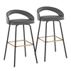 Grotto Upholstered 30" Fixed-Height Barstool - Set of 2