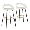 Grotto Upholstered 30" Fixed-Height Barstool - Set of 2