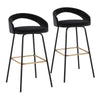 Grotto Upholstered 30" Fixed-Height Barstool - Set of 2