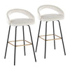 Grotto Upholstered 30" Fixed-Height Barstool - Set of 2