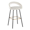 Grotto Upholstered 30" Fixed-Height Barstool - Set of 2