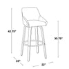 Hannah 30" Fixed-Height Barstool - Set of 2