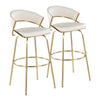 Jie 30" Fixed-Height Barstool - Set of 2
