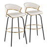 Jie 30" Fixed-Height Barstool - Set of 2