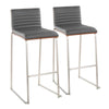Mason Mara 30" Fixed-Height Barstool - Set of 2