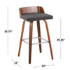 Maya 30" Fixed-Height Barstool - Set of 2