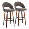 Renee Upholstered 30" Fixed-Height Barstool - Set of 2
