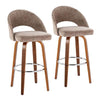 Renee Upholstered 30" Fixed-Height Barstool - Set of 2
