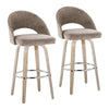 Renee Upholstered 30" Fixed-Height Barstool - Set of 2