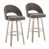 Renee Upholstered 30" Fixed-Height Barstool - Set of 2