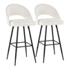 Renee Upholstered 30" Fixed-Height Barstool - Set of 2
