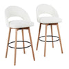 Renee Upholstered 30" Fixed-Height Barstool - Set of 2