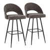 Renee Upholstered 30" Fixed-Height Barstool - Set of 2
