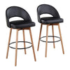 Renee Upholstered 30" Fixed-Height Barstool - Set of 2
