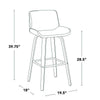 Santi 30" Fixed-Height Barstool - Set of 2