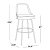 Studded Marcel 30" Fixed-Height Barstool - Set of  2