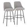 Studded Marcel 30" Fixed-Height Barstool - Set of  2