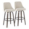 Studded Marcel 30" Fixed-Height Barstool - Set of  2