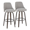 Studded Marcel 30" Fixed-Height Barstool - Set of  2