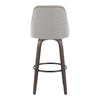 Studded Marcel 30" Fixed-Height Barstool - Set of  2