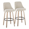 Studded Marcel 30" Fixed-Height Barstool - Set of  2