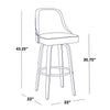 Studded Marcel 30" Fixed-Height Barstool - Set of 2