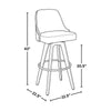 Studded Marcel 30" Fixed-Height Barstool - Set of 2