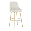 Studded Marcel 30" Fixed-Height Barstool - Set of  2