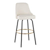 Studded Marcel 30" Fixed-Height Barstool - Set of 2