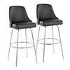 Studded Marcel 30" Fixed-Height Barstool - Set of 2