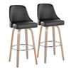 Studded Marcel 30" Fixed-Height Barstool - Set of 2