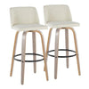 Toriano 30" Fixed-Height Barstool - Set of 2