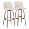 Toriano 30" Fixed-Height Barstool - Set of 2
