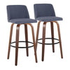 Toriano 30" Fixed-Height Barstool - Set of 2