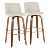 Toriano 30" Fixed-Height Barstool - Set of 2
