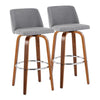 Toriano 30" Fixed-Height Barstool - Set of 2