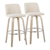 Toriano 30" Fixed-Height Barstool - Set of 2