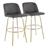 Toriano 30" Fixed Height Barstool - Set of 2
